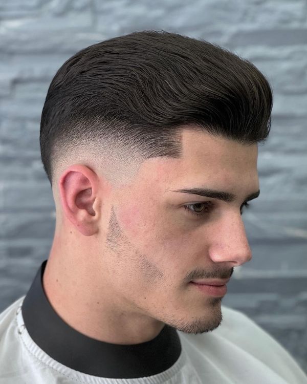 Slick Back With Undercut Fade Haircut
